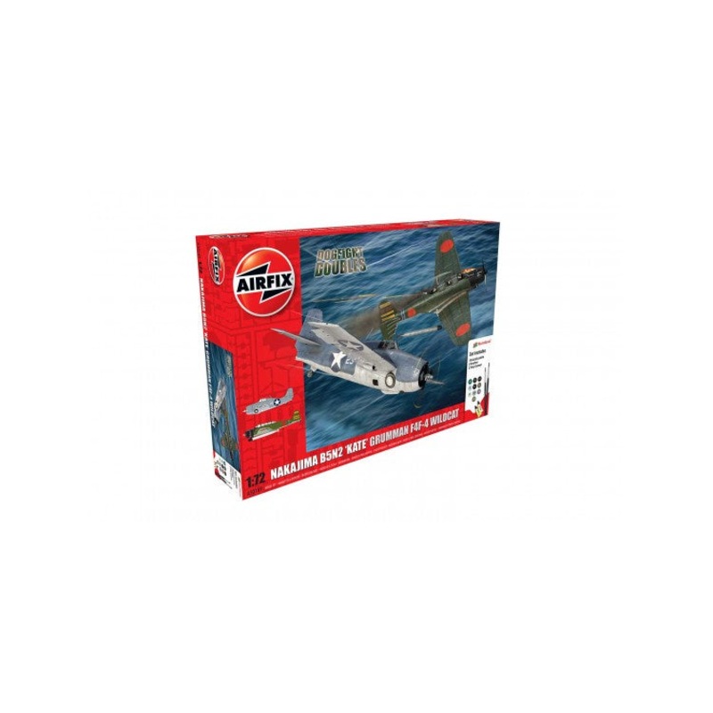 Airfix - 1/72 Nakajima B5N2 'Kate' Grumman F4F-4 Wildcat (Set incl. Paints)