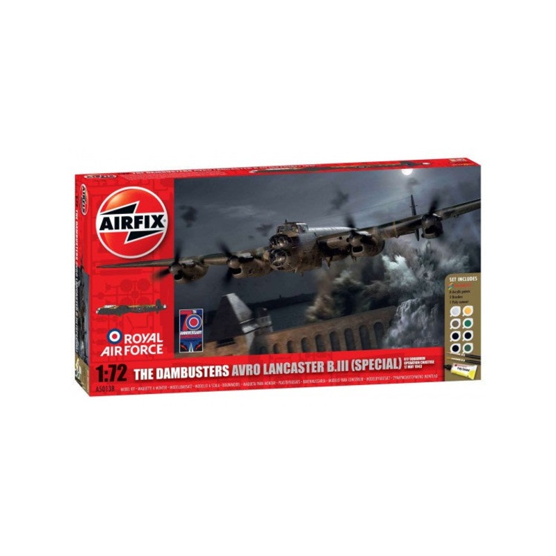 Airfix - 1/72 The Dambusters Avro Lancaster B.III (incl. Paints)