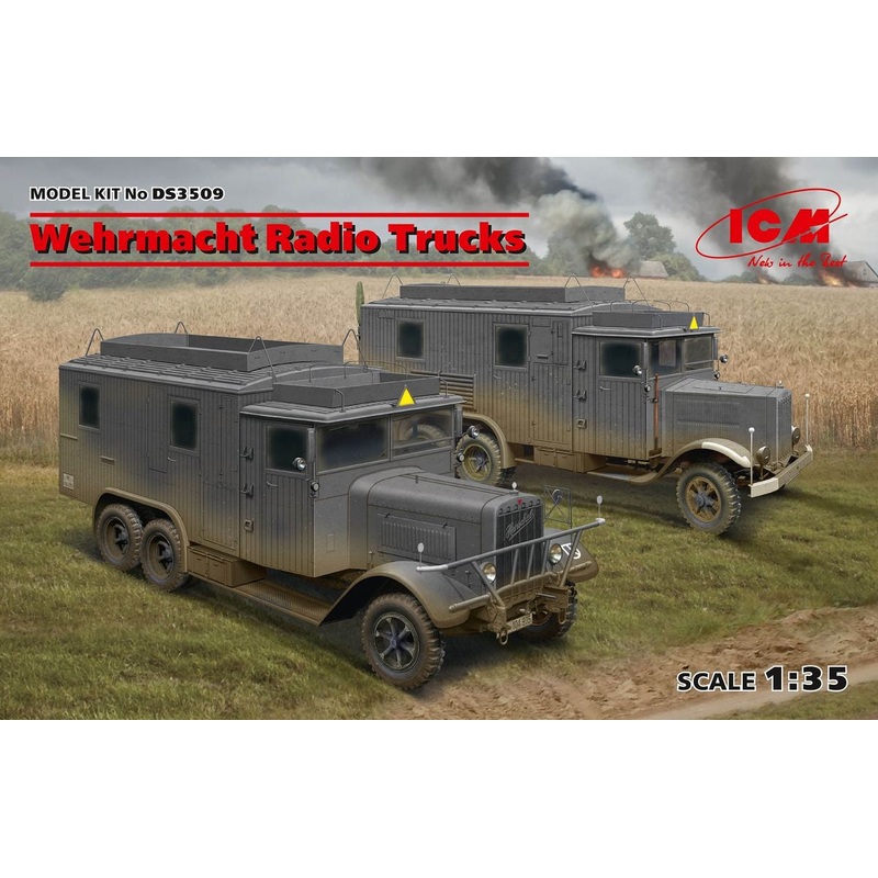 ICM - 1/35 Wehrmacht Radio Trucks Henschel 33d1 Kfz.72. Krupp.L3