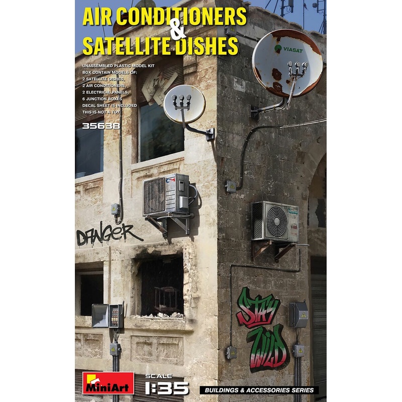 Miniart - 1/35 Air Cons & Sat. Dishes