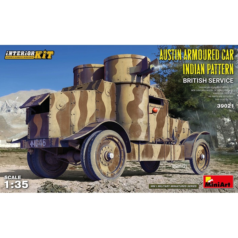 Miniart - 1/35 Austin Armored Car Indian w/ Interior