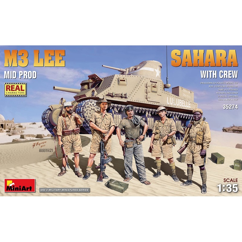 Miniart - 1/35 M3 Lee Mid Prod. Sahara w/Crew