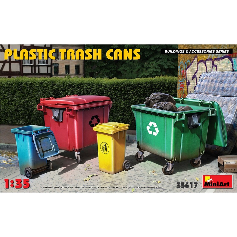 Miniart - 1/35 Plastic Trash Cans