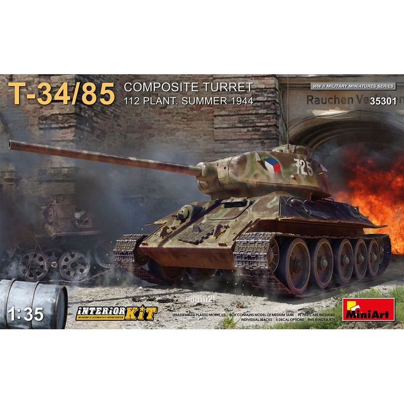 Miniart - 1/35 T-34-85 Composite Turret Plant #112 1944 w/ Interior