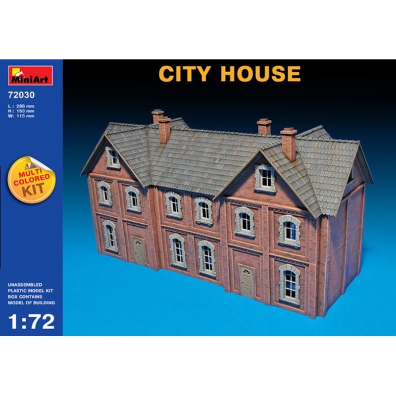 Miniart - 1/72 City House Military (Multi Coloured Parts)