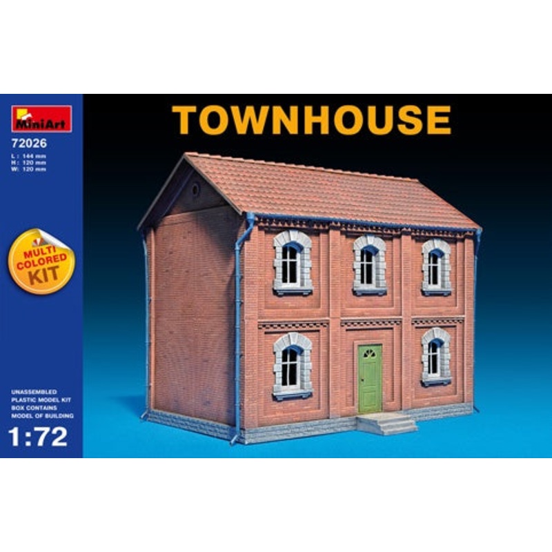 Miniart - 1/72 Townhouse Military (Multi Coloured Parts)