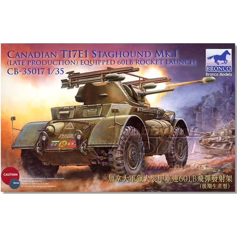 Bronco - 1/35 Canadian T17E1 Staghound Mk.I (Late Prod. w/ 60LB Rocket Launchers)