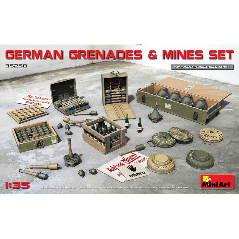 Miniart - 1/35 German Grenades & Mines Set
