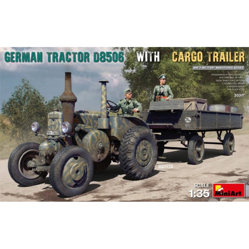 Miniart - 1/35 German Tractor D8506 w/Cargo Trailer