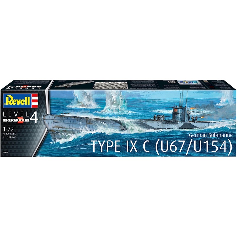 Revell - 1/72 German Submarine Type IX C U67/U154