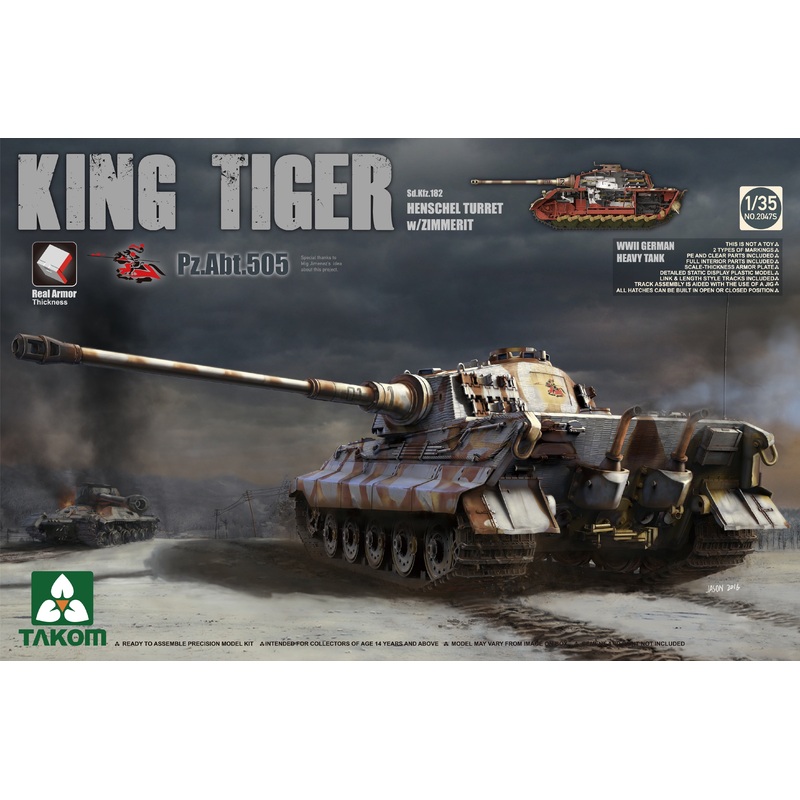 Takom - 1/35 King Tiger Henschel w/Zimmerit & int. [Pz.Abt.505] (Special Ed.)