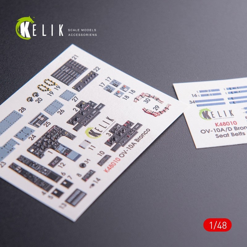 Kelik - 1/48 OV-10A Bronco Interior 3D Decals (for ICM kit)