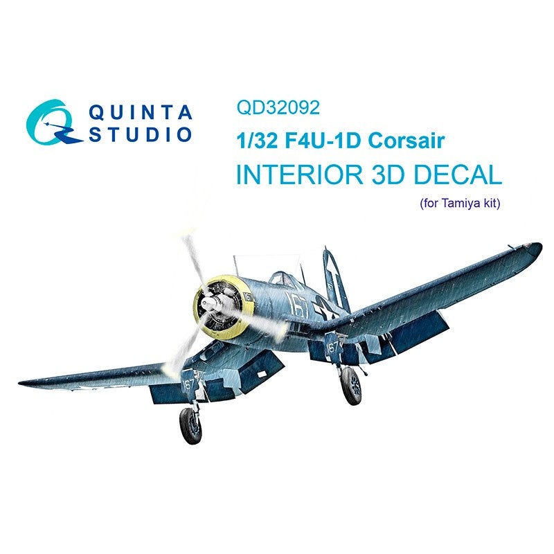Quinta Studio QD32092 - 1/32 F4U-1D 3D-Printed & Coloured Interior (Tamiya)