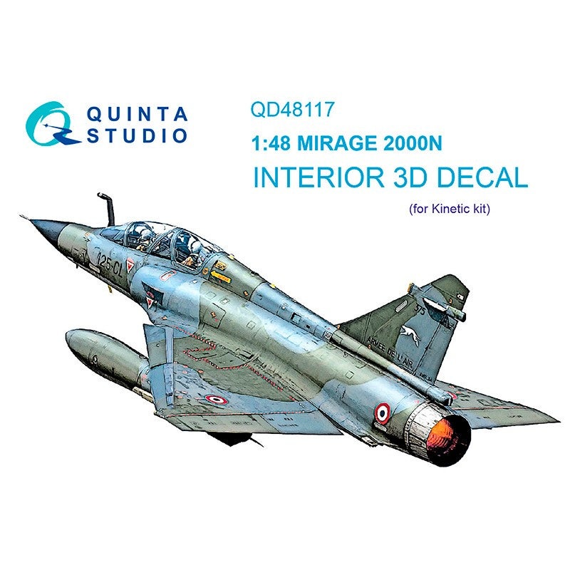 Quinta Studio QD48117 - 1/48 Mirage 2000N 3D Coloured Interior  (Kinetic)
