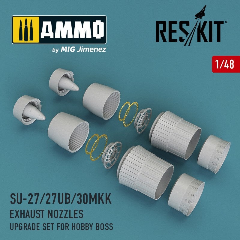 Reskit - 1/48 SU-27/27UB/30MKK Exhaust Nozzles for Hobby Boss (RSU48-0012)