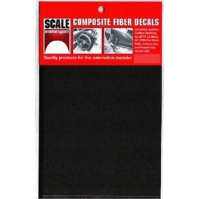Scale Motorsport - Carbon Fiber Decal - Twill Weave Black on Pewter 1/12th (1012)
