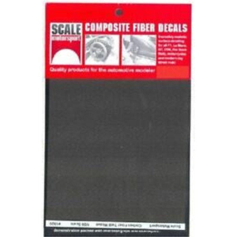 Scale Motorsport - Carbon Fiber Decal - Twill Weave Black on Pewter 1/20th (1020)