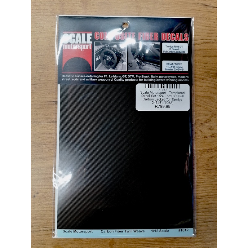 Scale Motorsport - Templated Decal Set 1/24 Ford GT Full Carbon Jacket (for Tamiya 24346) (7052)