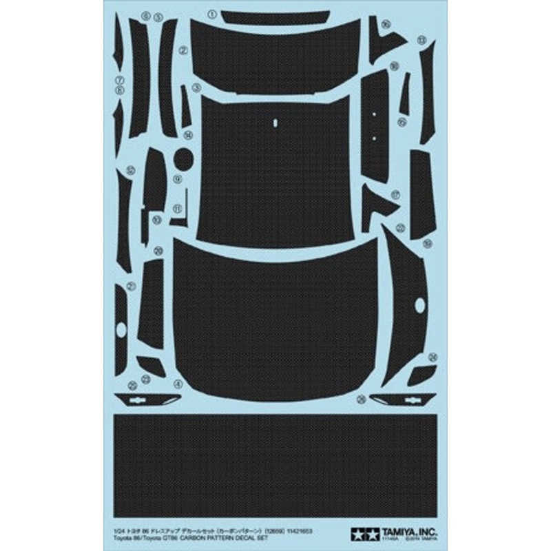 Tamiya - Dress-Up Decal Set (Carbon Pattern) for 1/24 Toyota 86