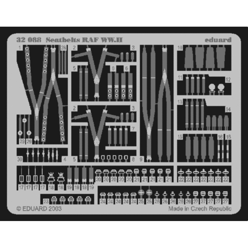 Eduard - 1/32 Seatbelts RAF WWII (Photo-etched) 32088