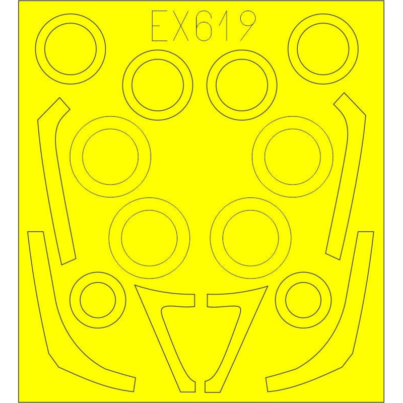 Eduard - 1/48 F-16C/N  Masking sheet (for Tamiya) EX619