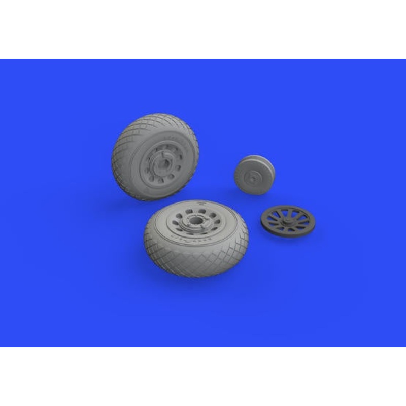 Eduard - 1/48 P-51D Wheels Diamond Tread  Brassin set (for Eduard) 648494