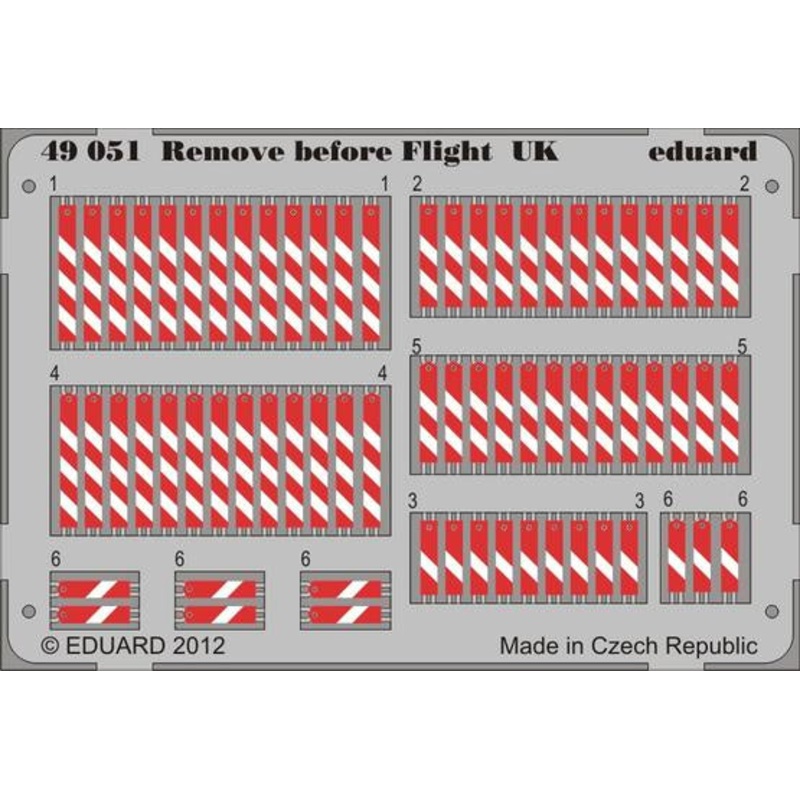 Eduard - 1/48 Remove before flight UK (Color Photo-etched) 49051