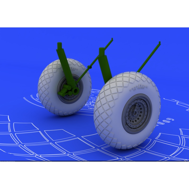 Eduard - 1/72 B-17G Wheels  Brassin set (for Revell) 672011