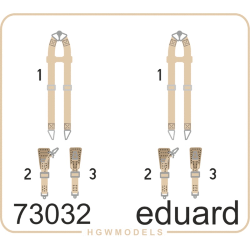 Eduard - 1/72 Seatbelts Luftwaffe WWII bombers SUPERFABRIC 73032