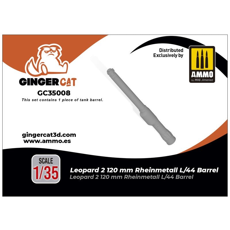 Gingercat - 1/35 Leopard 2 120 mm Rheinmetall L/44 Barrel (1pcs)