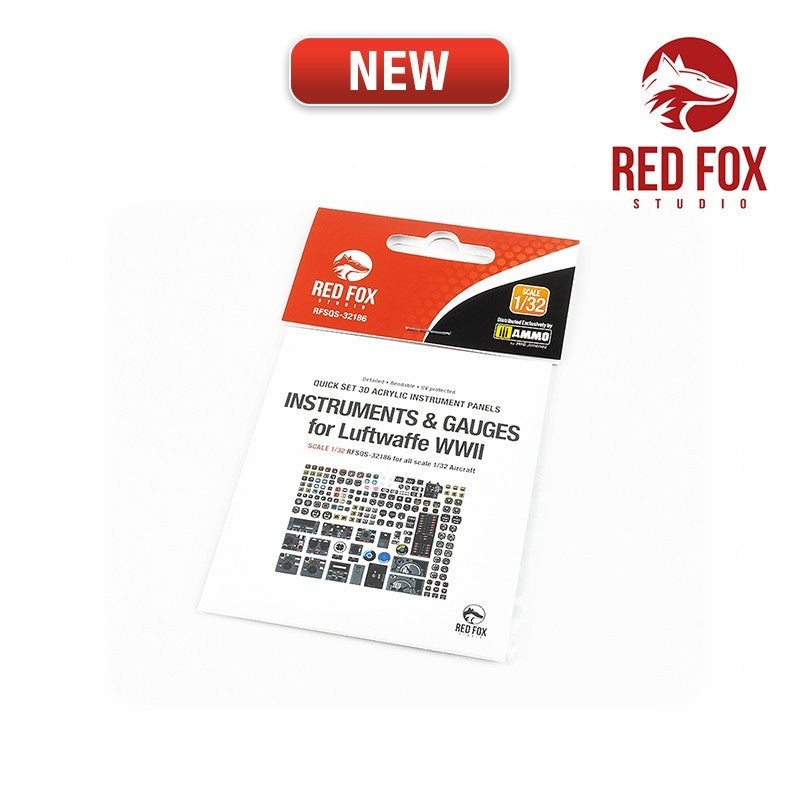 Red Fox Studio 32186 - 1/32 Instruments & gauges set for Luftwaffe WWII (Independent)