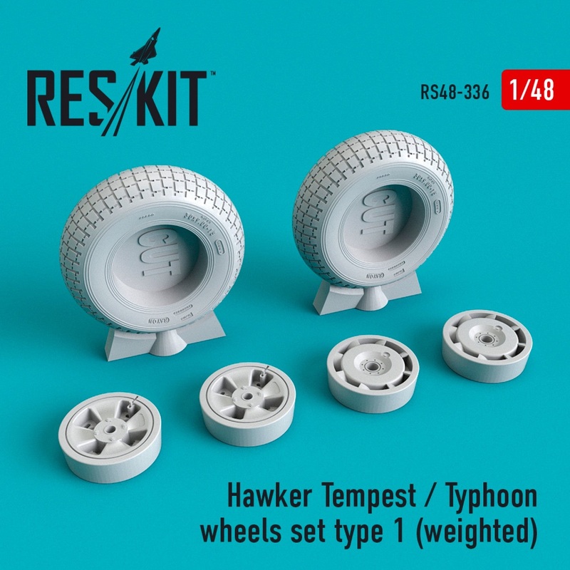 Reskit - 1/48 Hawker Tempest/Typhoon Wheels Set Type 1 (weighted) (RS48-0336)