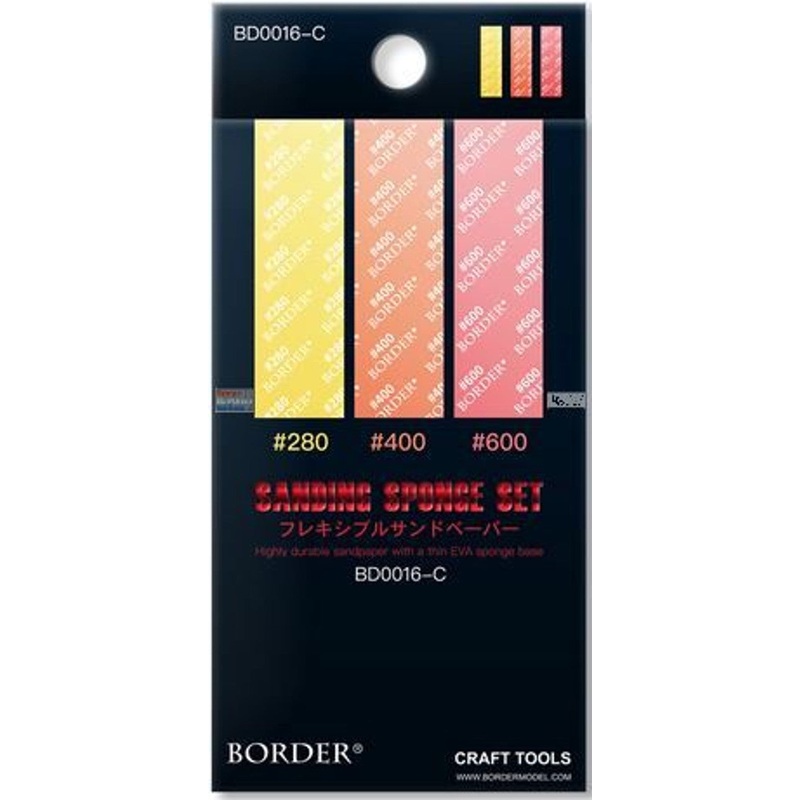 Border Model - Sanding Sponge Set 280# 400# 600# (3 sizes x 6 items per size)