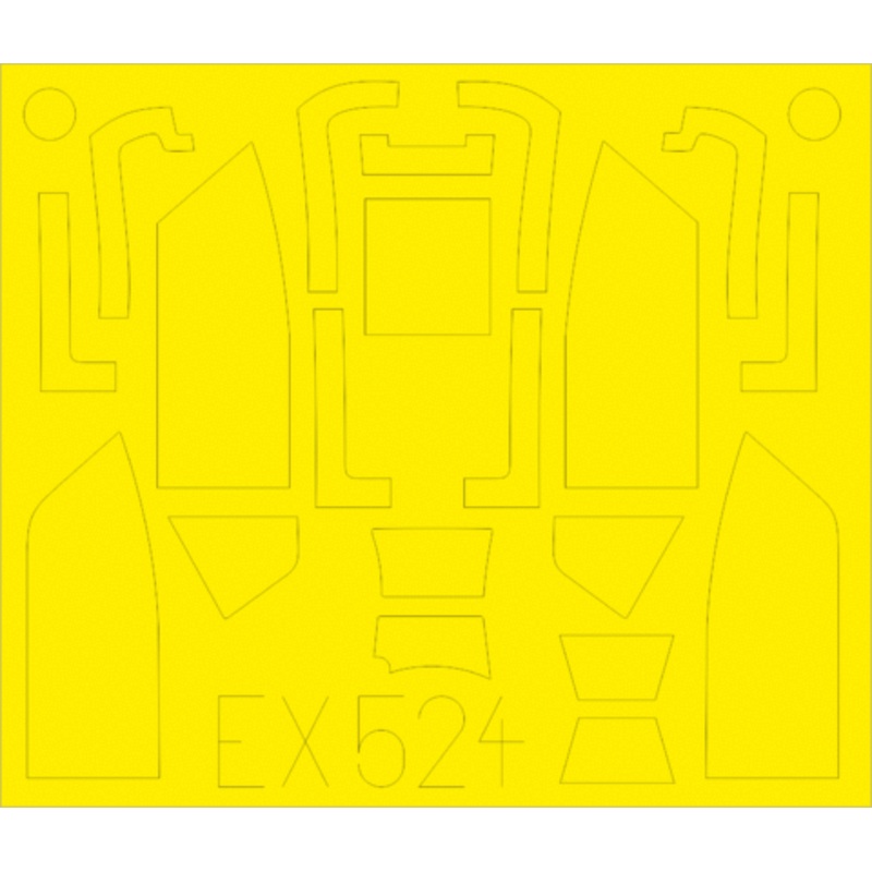 Eduard - 1/48 Bf 109G-6 Erla canopy  Masking sheet (for Eduard) EX524