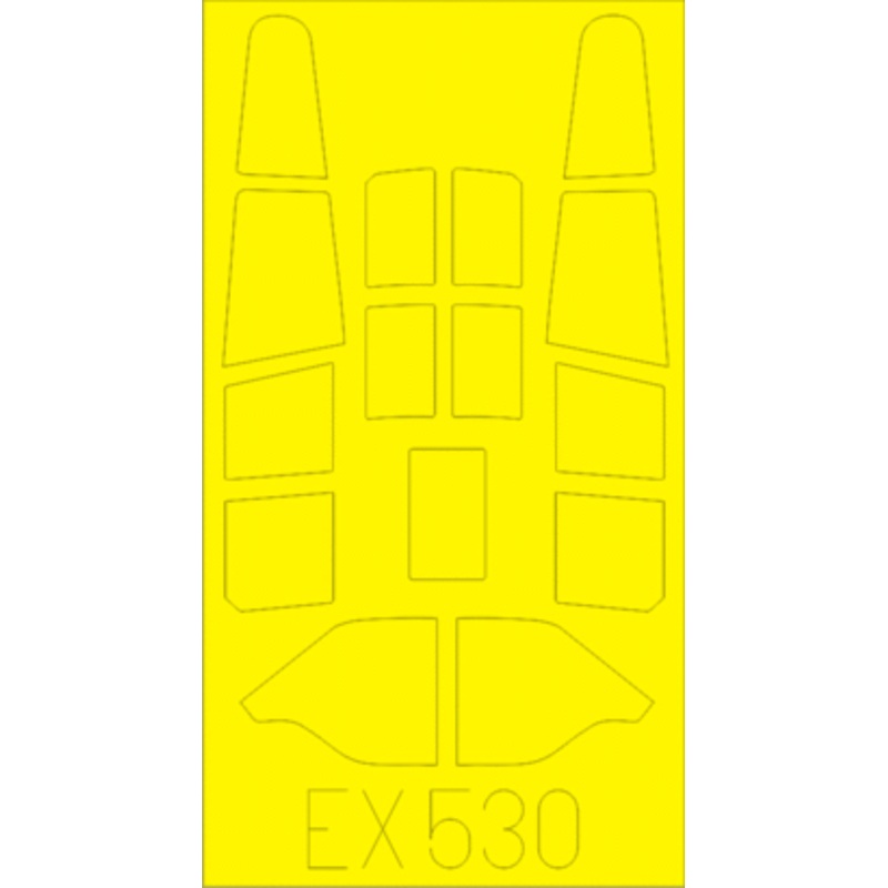 Eduard - 1/48 P-40B  Masking sheet (for Airfix) EX530