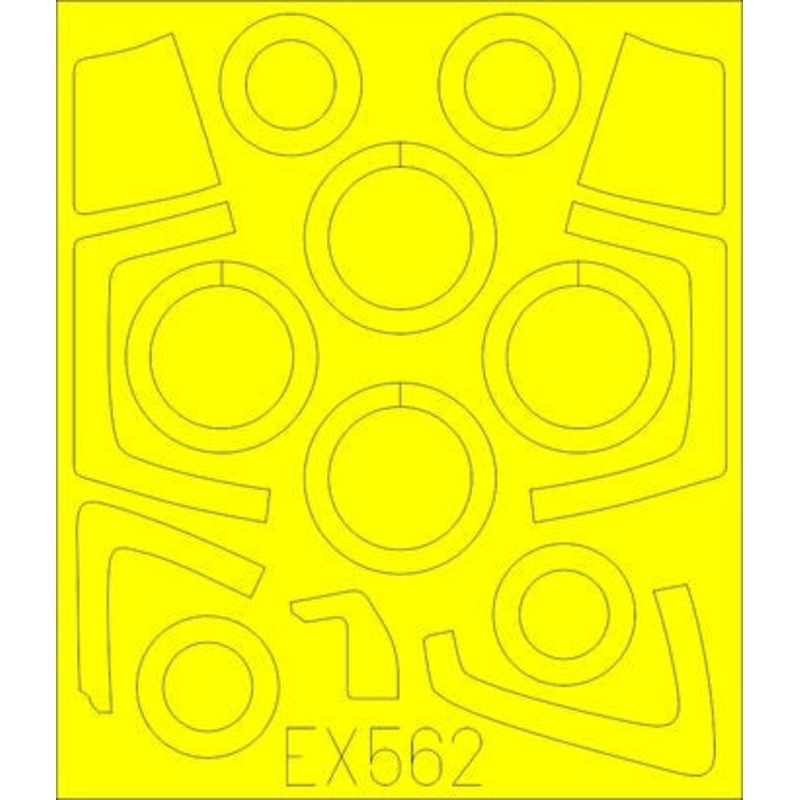 Eduard - 1/48 Su-35 Flanker E  Masking sheet (for Kitty Hawk) EX562