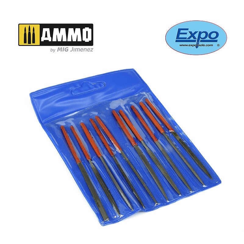 Expo - Mini File Set in Wallet (10 pcs)  2 x 100mm