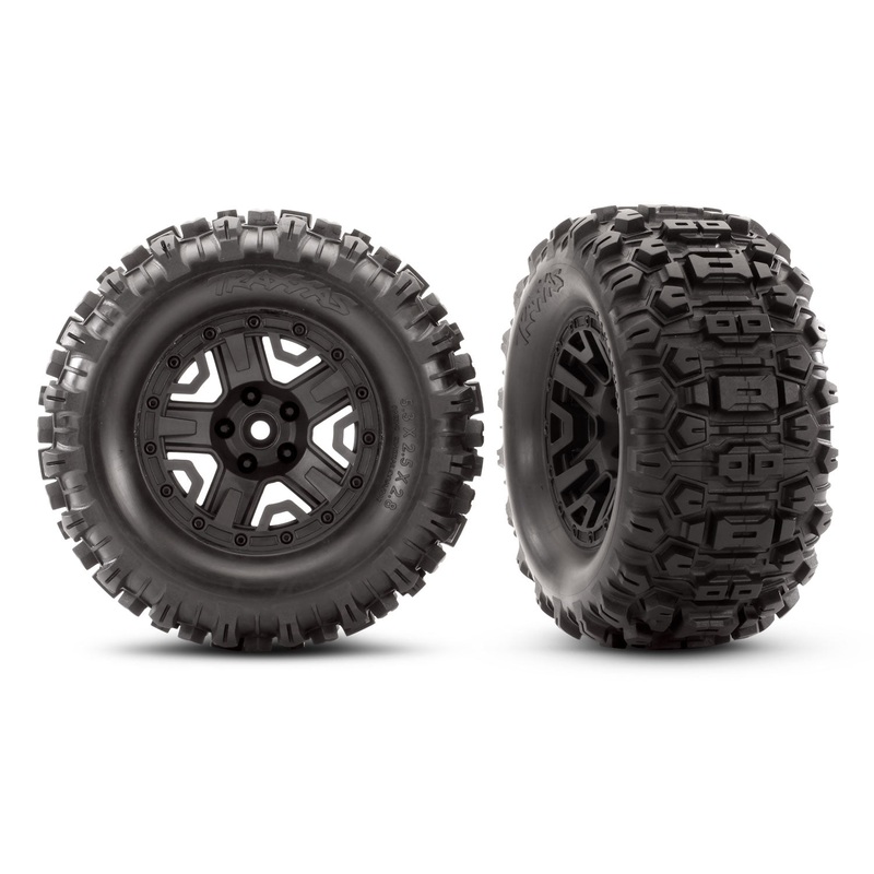 Traxxas - 6792 - Tyre & Wheel Assembled Sledgehammer (2) (HO4X4/RU/ST)
