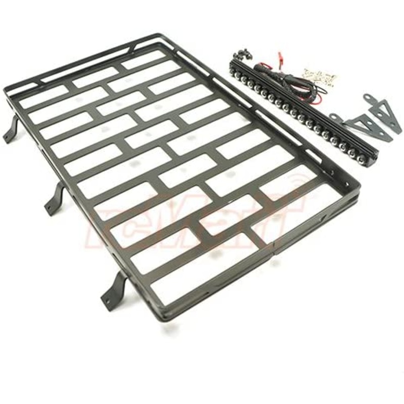 Xtra Speed - Metal Luggage Tray w/4 Lights (155 x 105 x 33mm) Black