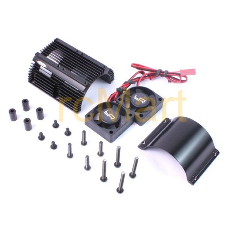 Yeah Racing - Heat Sink w/ Twin Tornado Fan for 1/8 Motors for around 40.8mm (BLK) (#)
