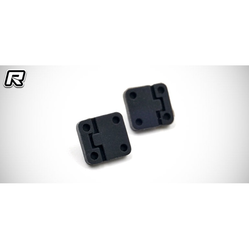 Yeah Racing - Silicone Doors Bonnet Hinges (2pcs) Black For TRX-4 D90-D110