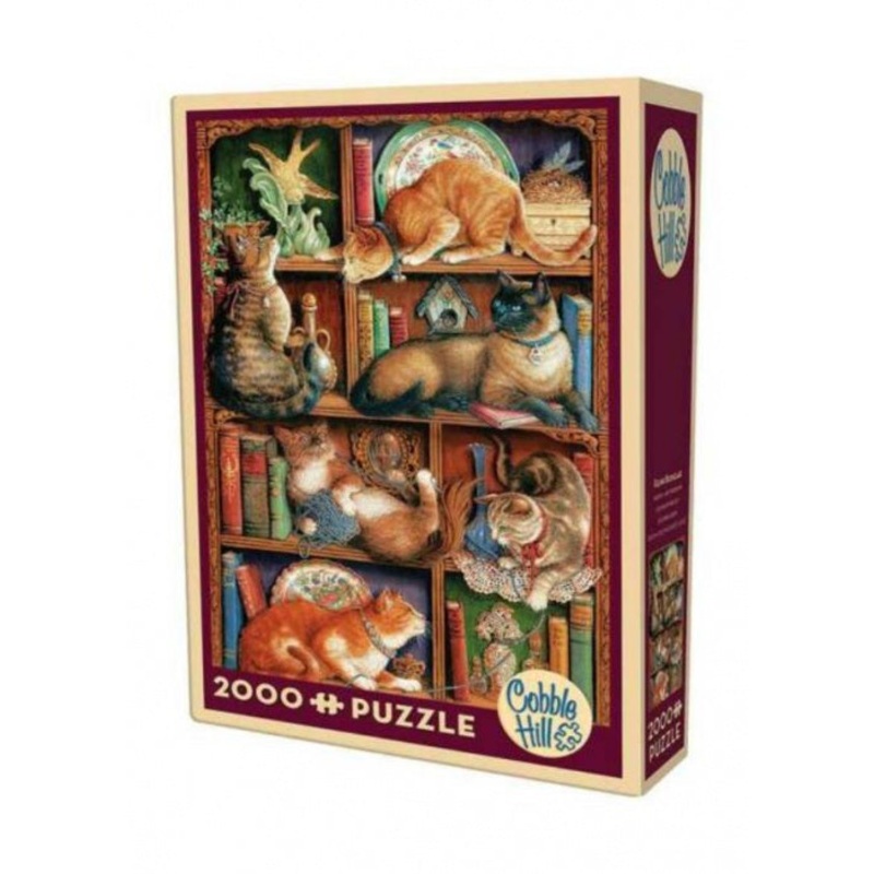 Cobble Hill - Feline Bookcase (2000pcs)