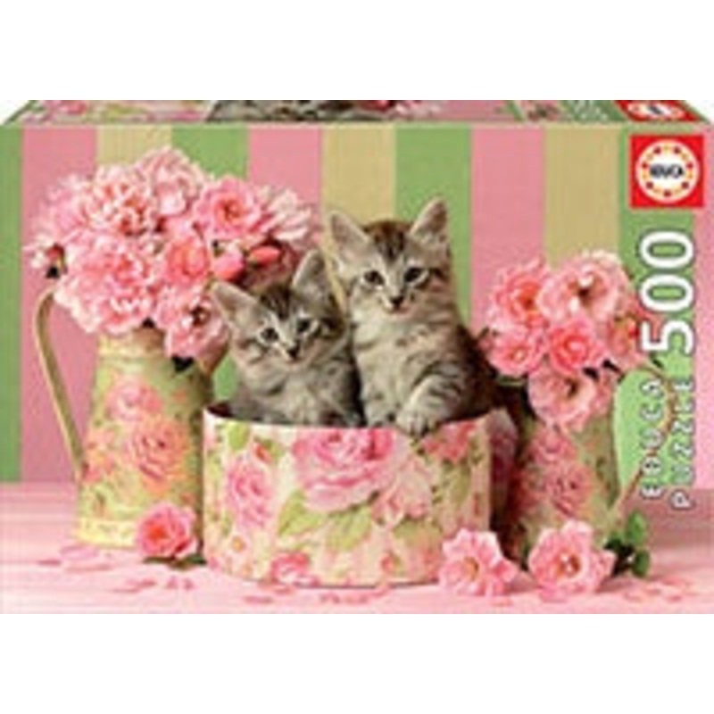 Educa - Kittens With Roses (500pc)