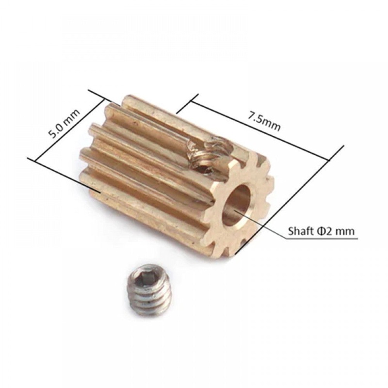 Furitek - High Quality Brass 64P 11T Pinion Gear For Micro Komodo TRX-4M Motor