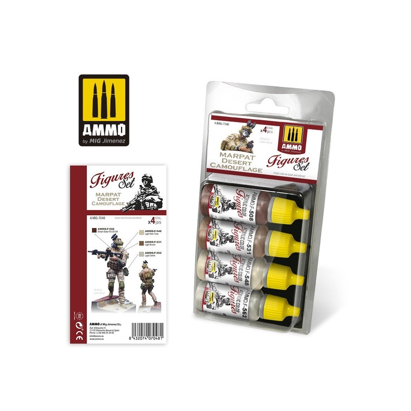 AMMO - 7048 Marpat Desert Camouflage Figures (Paint Set)