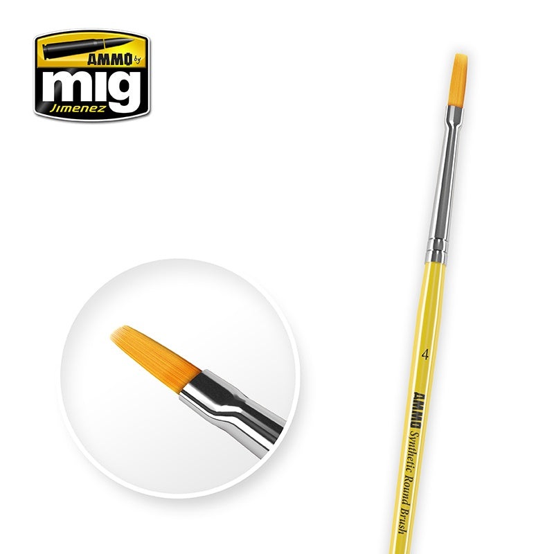 AMMO - #4 Synthetic Flat Brush