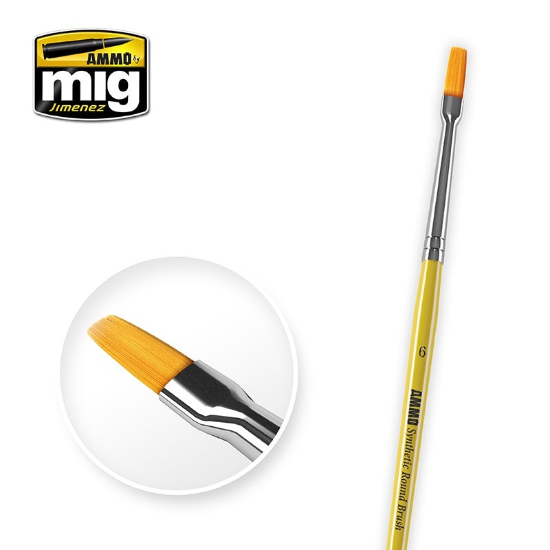 AMMO - #6 Synthetic Flat Brush