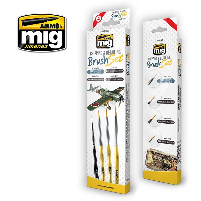AMMO - Brush Set - Chipping And Detailing