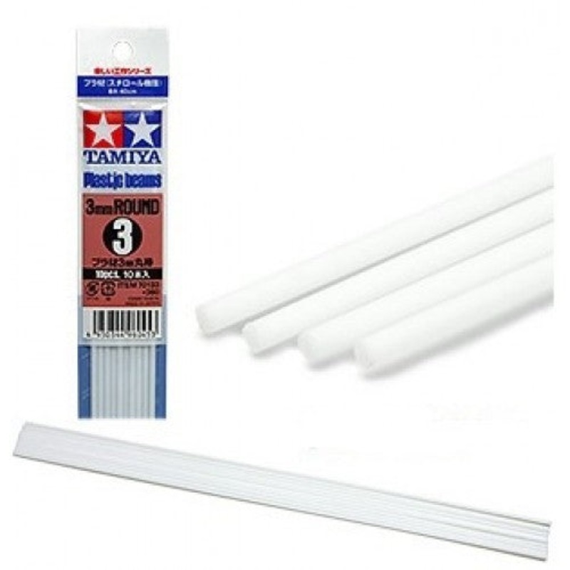 Tamiya - Plastic Beams 3mm Round (10pcs)
