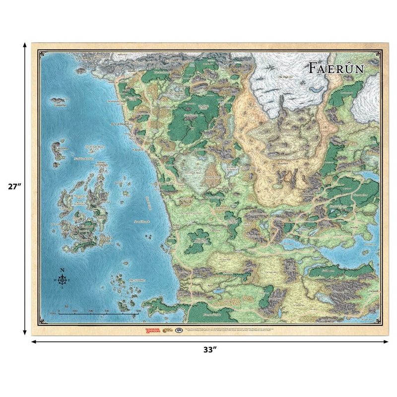 D&D Sword Coast Adventurer's Guide: Faern Map Game Mat